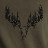 Organic Bamboo T-shirt Elk Skull Forest