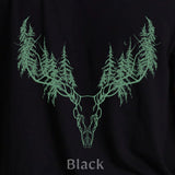 Organic Bamboo T-shirt Elk Skull Forest