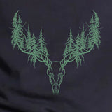 Organic Bamboo T-shirt Elk Skull Forest